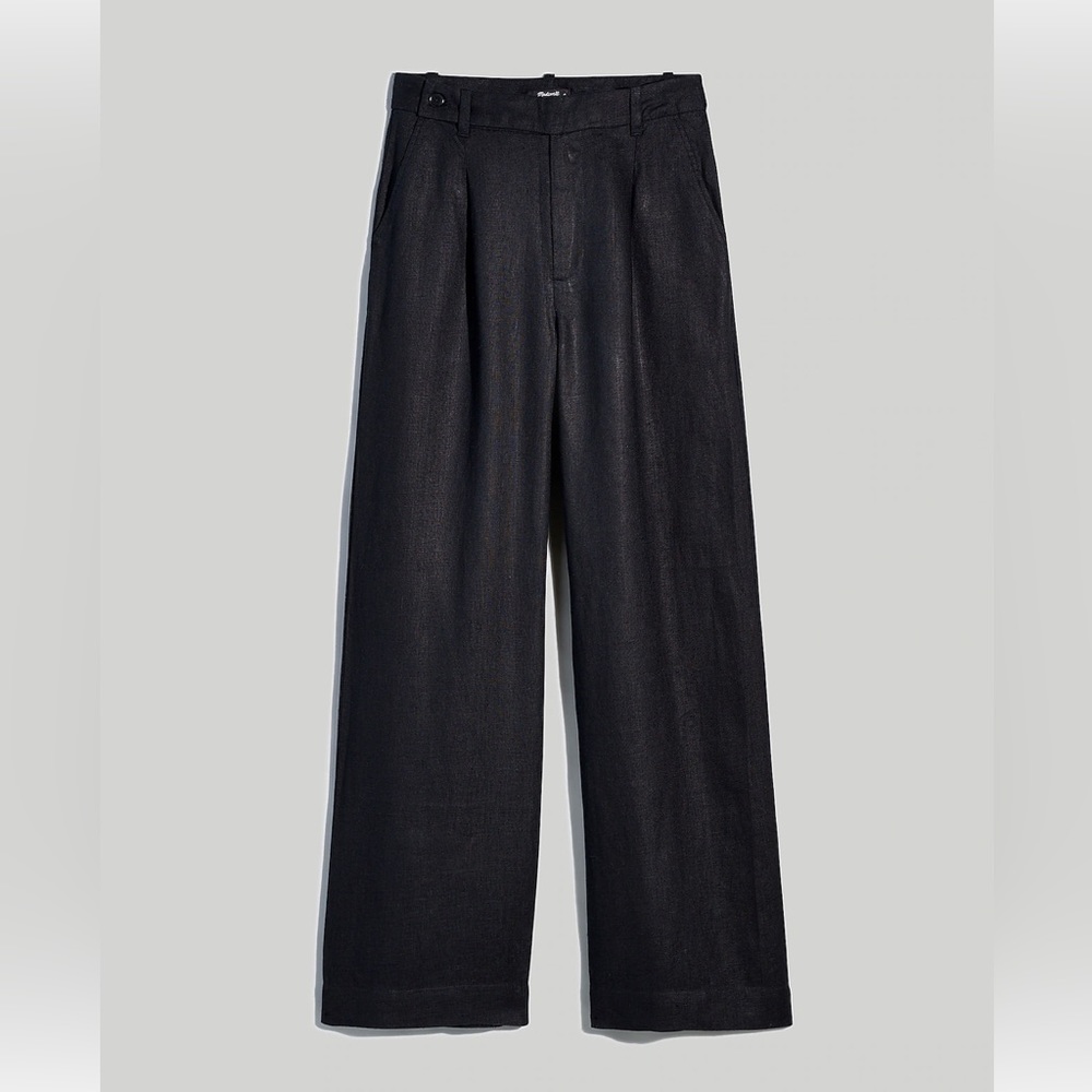 Madewell Harlow Wide Leg Pants in Linen Size 10 NWT
